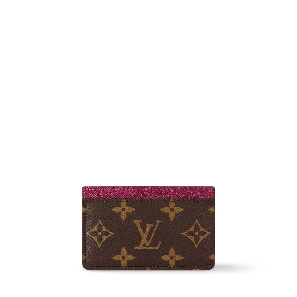 Louis Vuitton Brown and Pink Monogram Card Holder